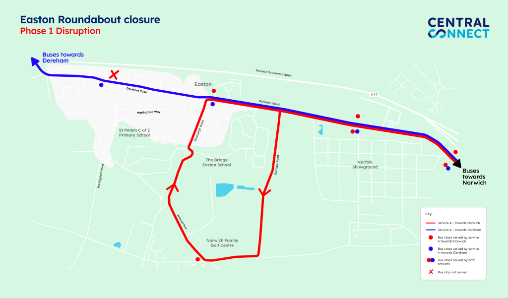 Phase 1 diversion map