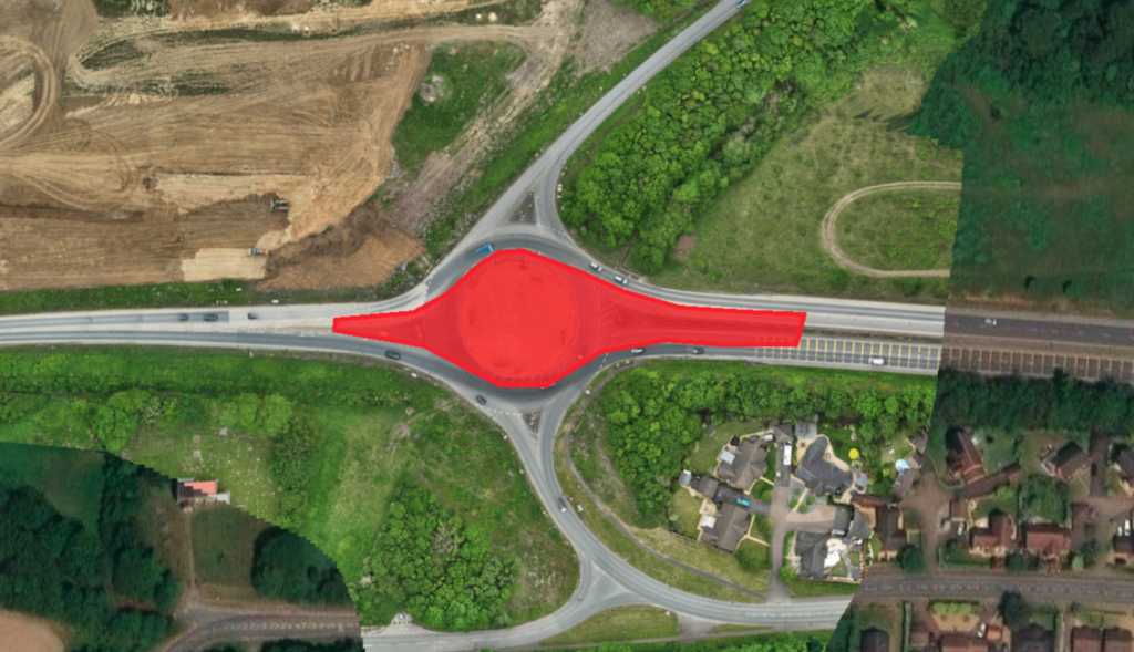 Easton Roundabout phase 1